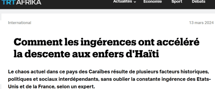TRT Afrika - Haïti, l'enfer de l'ingérence