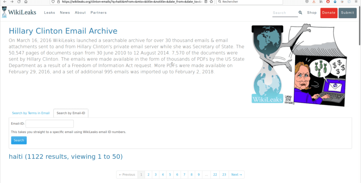 wikieaks hillary email