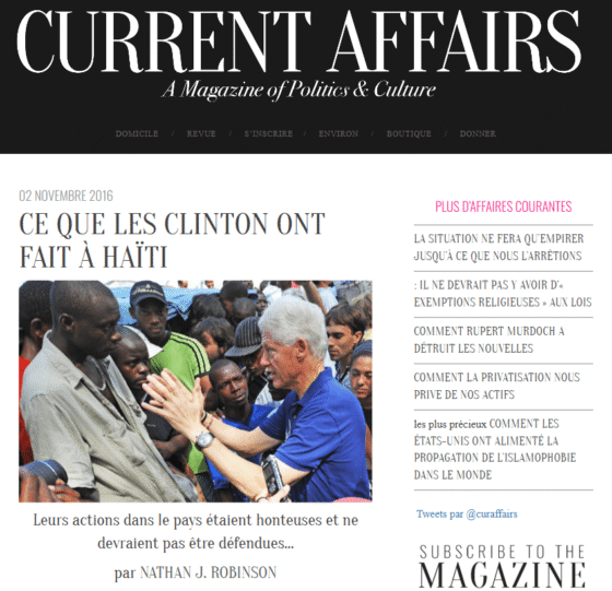 Current Affairs : Corruption Clinton Haïti