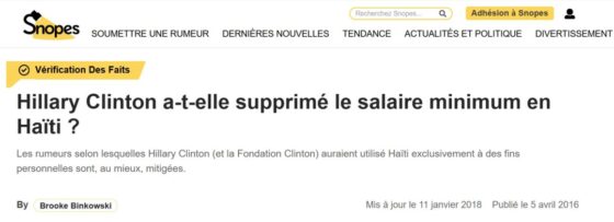 Clinton - salaire minimum