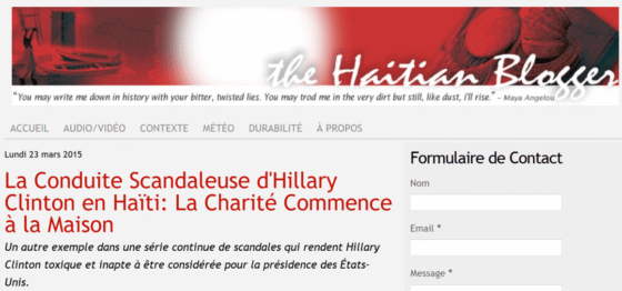 Hillary Clinton's Scandalous Conduct in Haiti - Charity Begins At Home