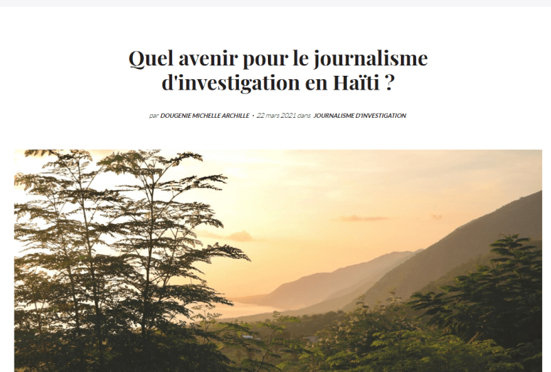 IJnet - Avenir journalisme Haïti