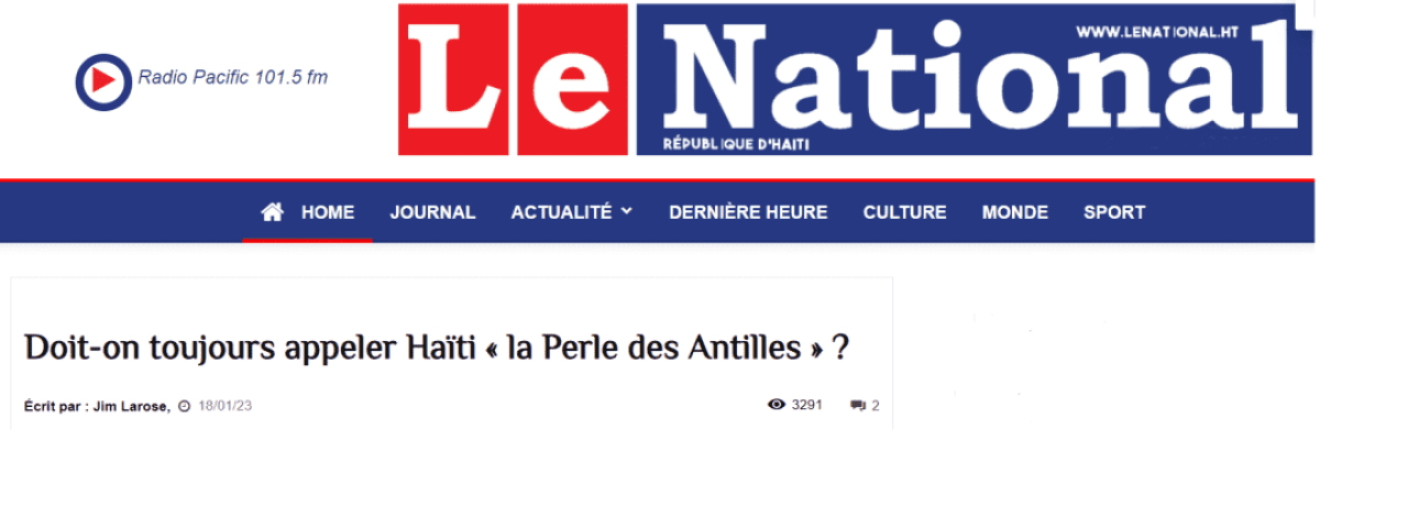 Le national : Haïti perle des Antilles