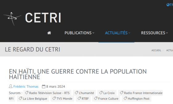 CETRI - Haïti guerre contre la population