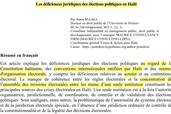 Recherche : Transparence justice Haïti