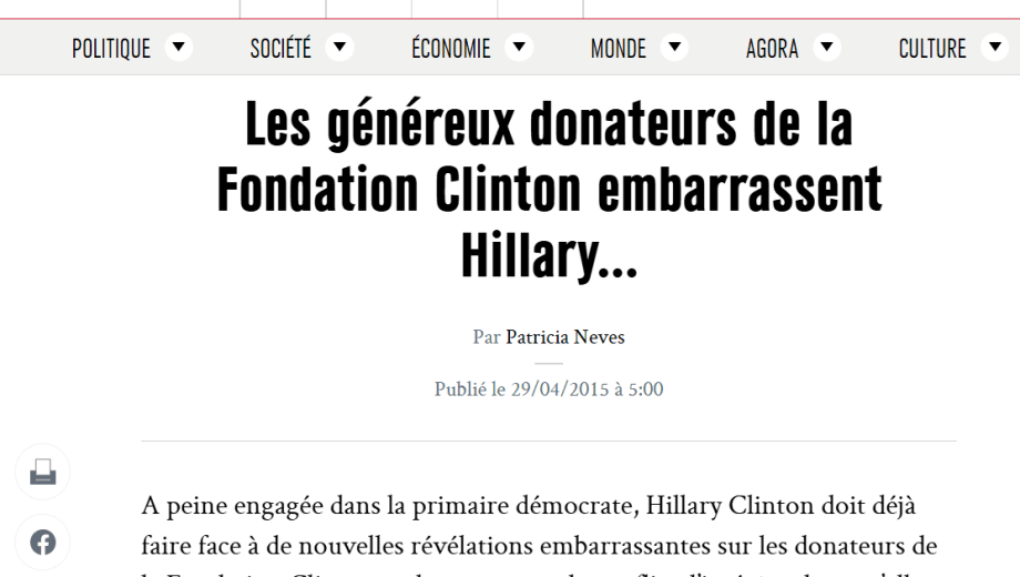 Marianne : donateurs Clinton Haïti