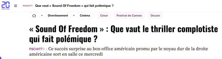 20 min : sound of freedom