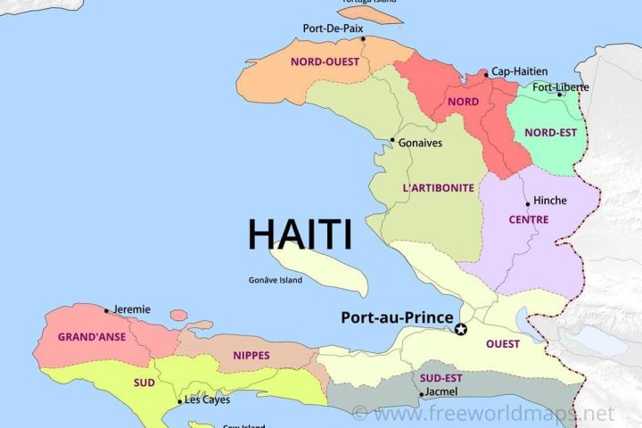 Carte départements Haïti