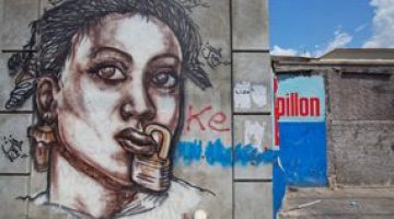 Photo d'une oeuvre de Jerry : l'opinion publique muselée