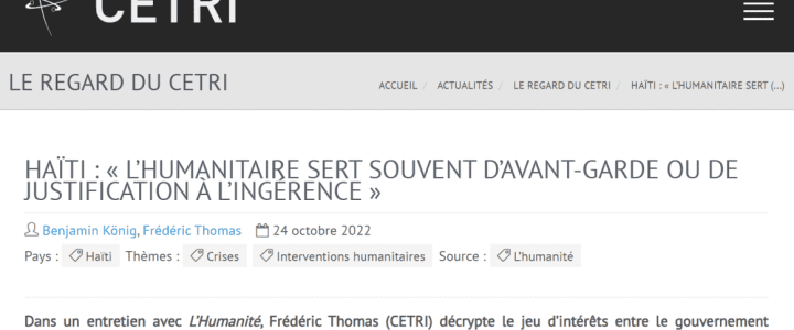 CETRI - ONG justification ingérence