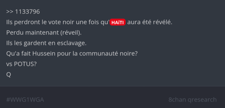 Q Post : vote noir